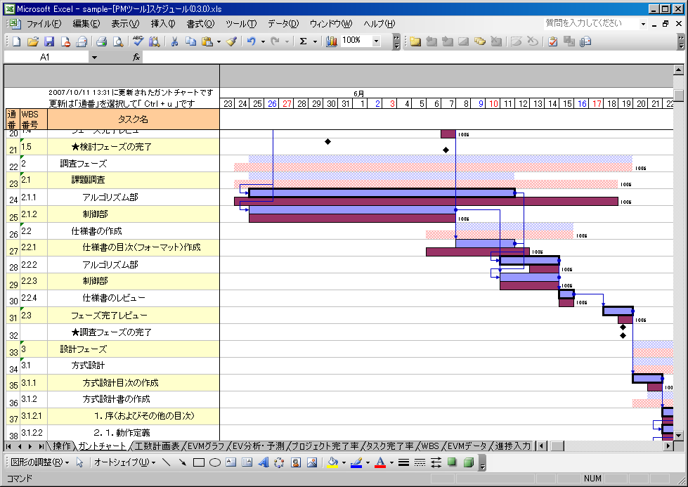 1 スケジュール管理ツール For Excel Pmt S 4e プロマネ受験対策室 メルマガや論文添削で受験者を支援させて頂きます